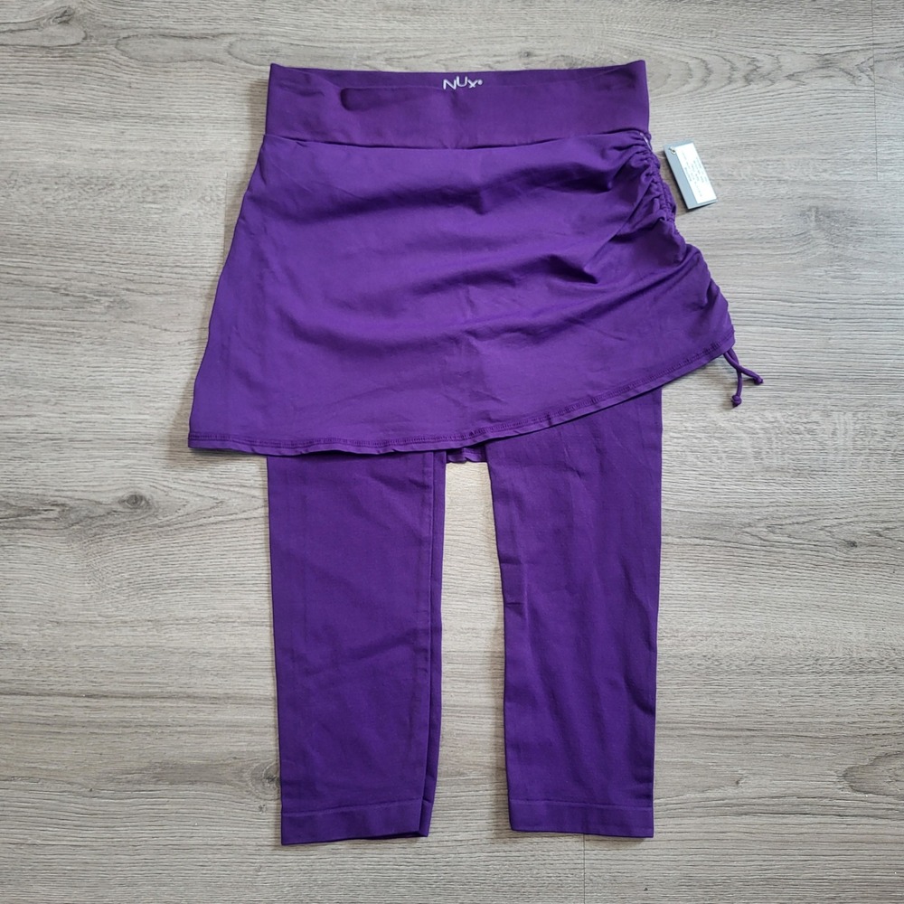 NUX Purple Skorted Capri Leggings